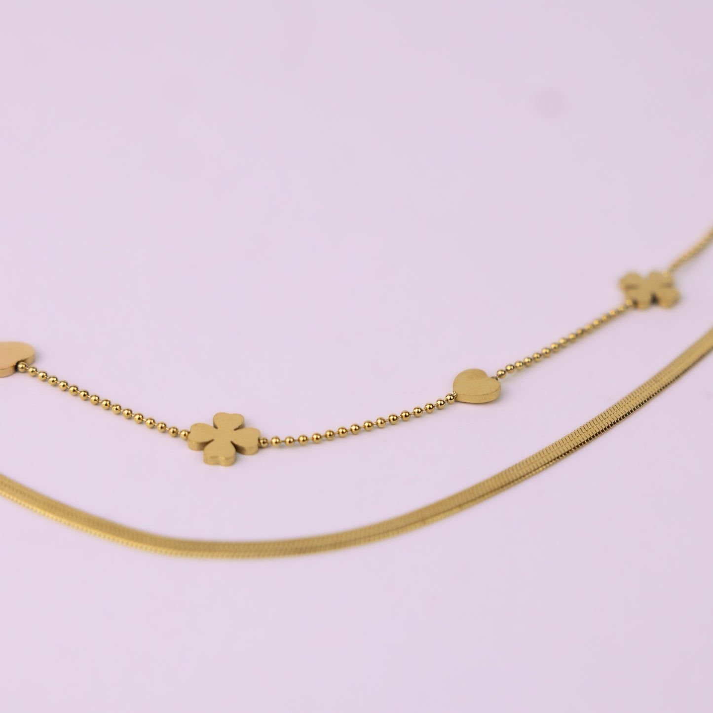 Golden Duo Bloom Necklace