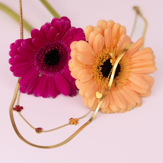 Golden Duo Bloom Necklace