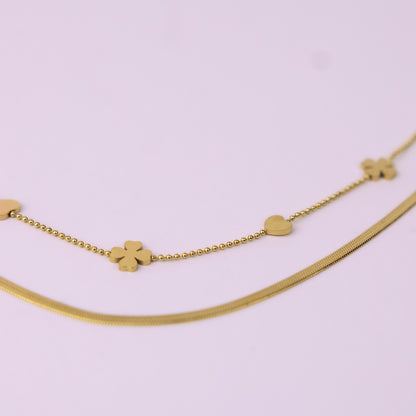 Golden Duo Bloom Necklace